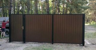 Купить распашные ворота из профнастила Качканар, цена от 2696 руб.